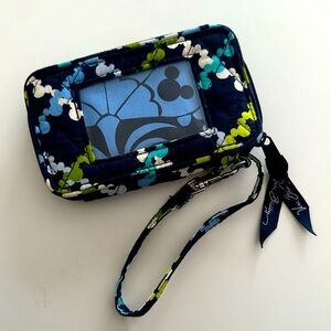 Vera Bradley Disney Mickey Blue and Green Wristlet